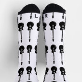 Black & White Pop Art Electric Gitarre Socken (Oben)