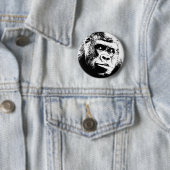 Black White Pop Art Gorilla Button (Beispiel)