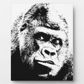 Black White Pop Art Gorilla Fotoplatte (Vorderseite)
