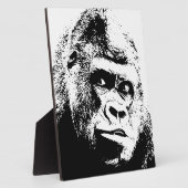 Black White Pop Art Gorilla Fotoplatte (Seite)