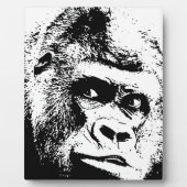 Black White Pop Art Gorilla Fotoplatte (Vorderseite)
