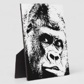 Black White Pop Art Gorilla Fotoplatte (Seite)