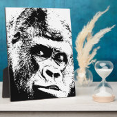 Black White Pop Art Gorilla Fotoplatte (Seite)