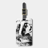 Black White Pop Art Gorilla Gepäckanhänger (Vorderseite vertikal)