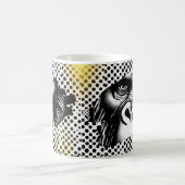 Black White Pop Art Gorilla Kaffeetasse (Mittel)
