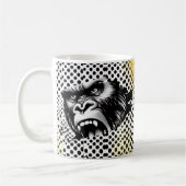 Black White Pop Art Gorilla Kaffeetasse (Links)