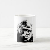 Black White Pop Art Gorilla Kaffeetasse (Mittel)