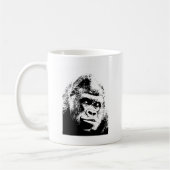 Black White Pop Art Gorilla Kaffeetasse (Links)