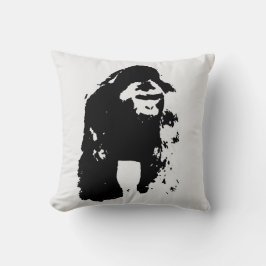 Black White Pop Art Gorilla Kissen