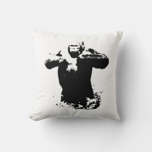 Black White Pop Art Gorilla Kissen