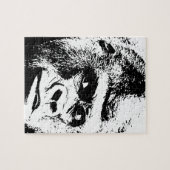 Black White Pop Art Gorilla Puzzle (Horizontal)