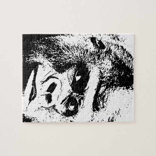 Black White Pop Art Gorilla Puzzle (Horizontal)