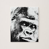 Black White Pop Art Gorilla Puzzle (Vertikal)