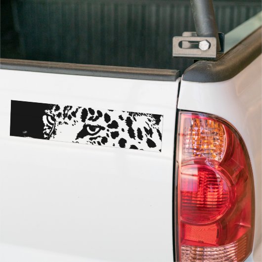 Black & White Pop Art Leopard Autoaufkleber (Auf Lkw)