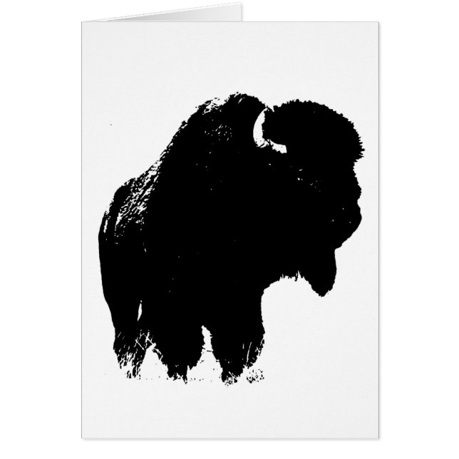 Black & White Pop Bison Buffalo (Vorne)