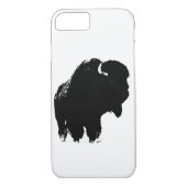 Black & White Pop Bison Buffalo Case-Mate iPhone Hülle (Rückseite)