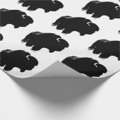 Black & White Pop Bison Buffalo Geschenkpapier (Ecke)