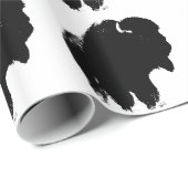 Black & White Pop Bison Buffalo Geschenkpapier (Rolleneckpunkt)