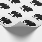 Black & White Pop Bison Buffalo Geschenkpapier (Ecke)