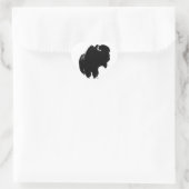 Black & White Pop Bison Buffalo Herz-Aufkleber (Tasche)