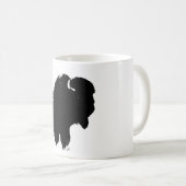 Black & White Pop Bison Buffalo Kaffeetasse (VorderseiteRechts)