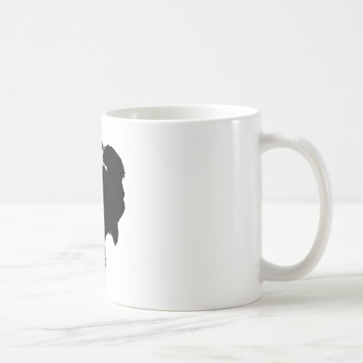 Black & White Pop Bison Buffalo Kaffeetasse (Rechts)