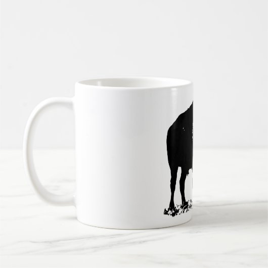 Black & White Pop Bison Buffalo Kaffeetasse (Links)
