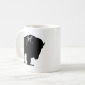 Black & White Pop Bison Buffalo Kaffeetasse (Vorderseite Links)