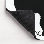 Black & White Pop Bison Buffalo Mousepad (Ecke)