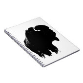 Black & White Pop Bison Buffalo Notizblock (Rechte Seite)