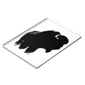 Black & White Pop Bison Buffalo Notizblock (Linke Seite)