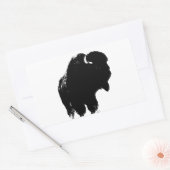 Black & White Pop Bison Buffalo Rechteckiger Aufkleber (Umschlag)