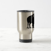 Black & White Pop Bison Buffalo Reisebecher (Mittel)