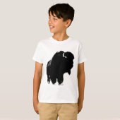 Black & White Pop Bison Buffalo T-Shirt (Vorne ganz)