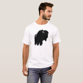 Black & White Pop Bison Buffalo T-Shirt (Vorne ganz)