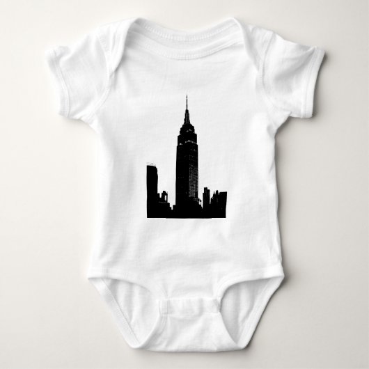 Black & White Pop New York Baby Strampler (Vorderseite)
