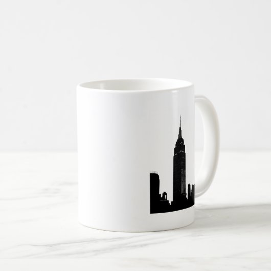 Black & White Pop New York Kaffeetasse (VorderseiteRechts)