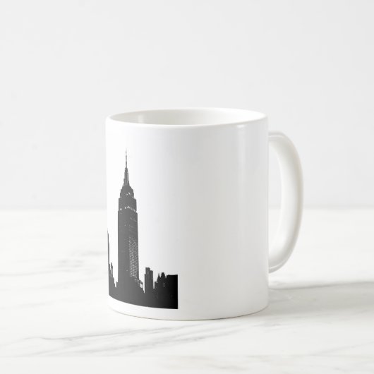Black & White Pop New York Kaffeetasse (VorderseiteRechts)