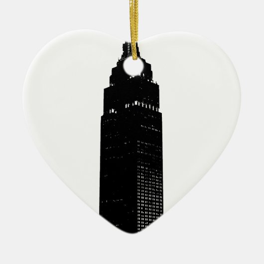 Black & White Pop New York Keramik Ornament (Vorne)