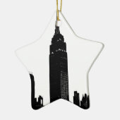 Black & White Pop New York Keramikornament (Links)