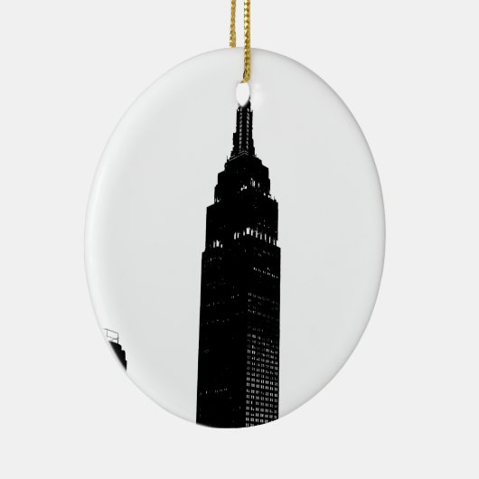 Black & White Pop New York Keramikornament (Rechts)