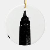 Black & White Pop New York Keramikornament (Vorne)