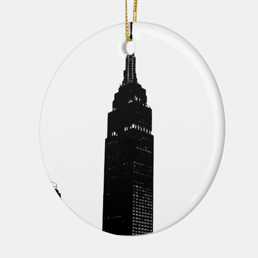 Black & White Pop New York Keramikornament (Links)