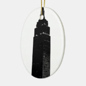 Black & White Pop New York Keramikornament (Links)