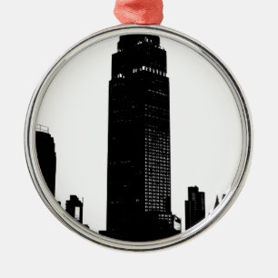 Black & White Pop New York Ornament Aus Metall