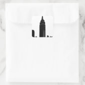 Black & White Pop New York Quadratischer Aufkleber (Tasche)