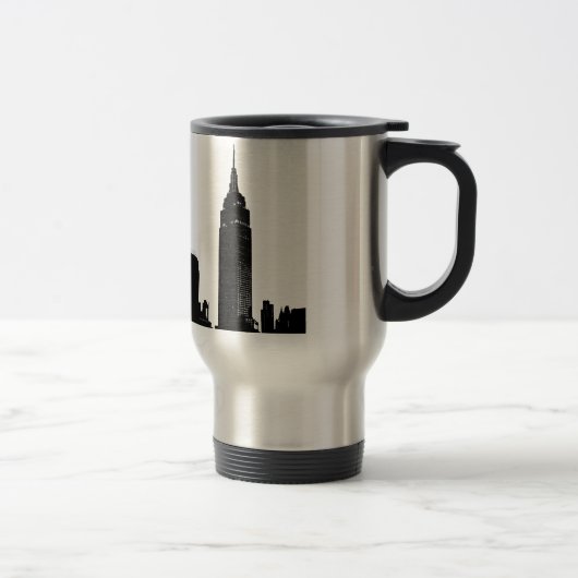 Black & White Pop New York Reisebecher (Rechts)