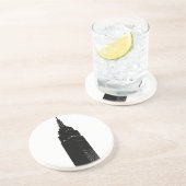 Black & White Pop New York Sandstein Untersetzer (Seite)