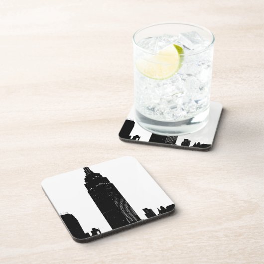 Black & White Pop New York Untersetzer (Rechte Seite)