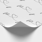Black & White Property of Jesus Sig Wrapping Paper Geschenkpapier (Ecke)